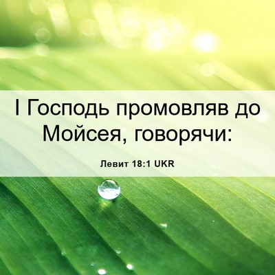 Picture 06 - Левит 18:1 UKR - І Господь промовляв до - Bible Verse Picture