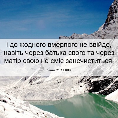 Picture 06 - Левит 21:11 UKR - і до жодного вмерлого не - Bible Verse Picture