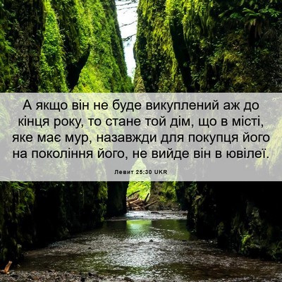 Picture 06 - Левит 25:30 UKR - А якщо він не буде - Bible Verse Picture