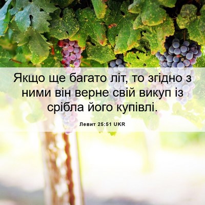 Picture 06 - Левит 25:51 UKR - Якщо ще багато літ, то - Bible Verse Picture
