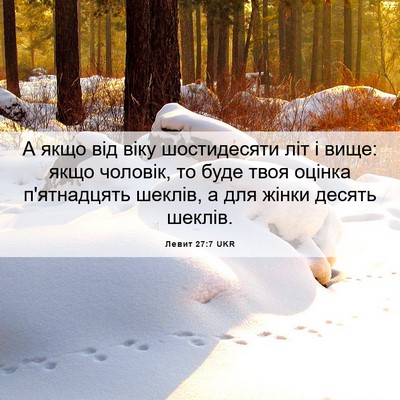 Picture 06 - Левит 27:7 UKR - А якщо від віку - Bible Verse Picture
