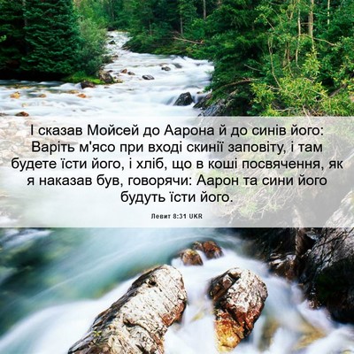 Picture 06 - Левит 8:31 UKR - І сказав Мойсей до Аарона й - Bible Verse Picture