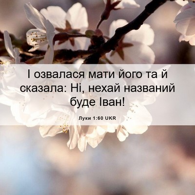 Picture 06 - Луки 1:60 UKR - І озвалася мати його та й - Bible Verse Picture