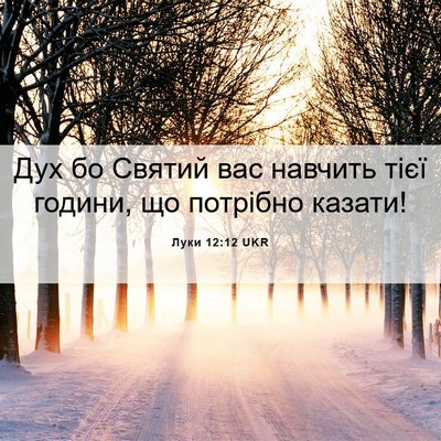 Picture 06 - Луки 12:12 UKR - Дух бо Святий вас навчить - Bible Verse Picture