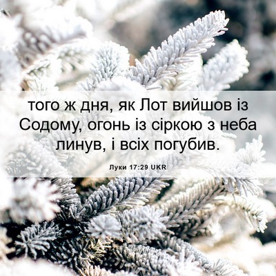 Picture 06 - Луки 17:29 UKR - того ж дня, як Лот вийшов із - Bible Verse Picture