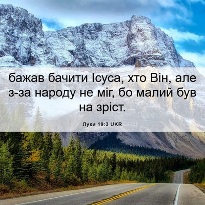 Picture 06 - Луки 19:3 UKR - бажав бачити Ісуса, хто - Bible Verse Picture