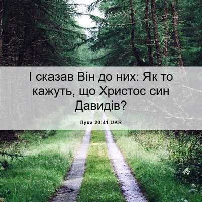 Picture 06 - Луки 20:41 UKR - І сказав Він до них: Як то - Bible Verse Picture