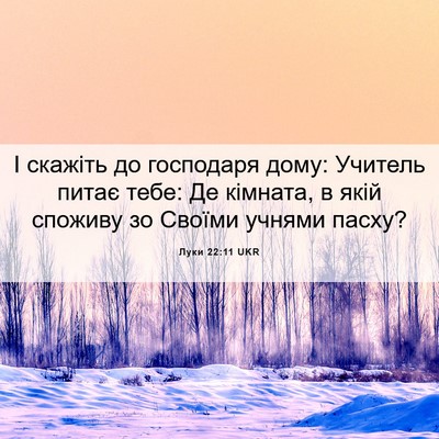 Picture 06 - Луки 22:11 UKR - І скажіть до господаря - Bible Verse Picture