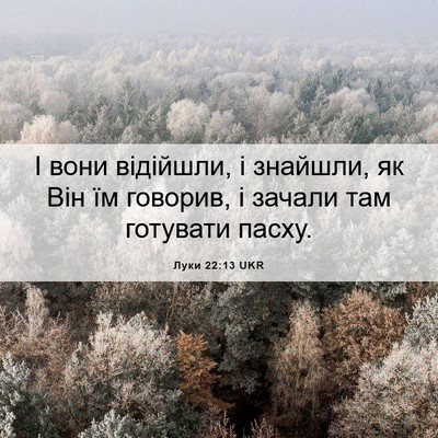Picture 06 - Луки 22:13 UKR - І вони відійшли, і знайшли, - Bible Verse Picture