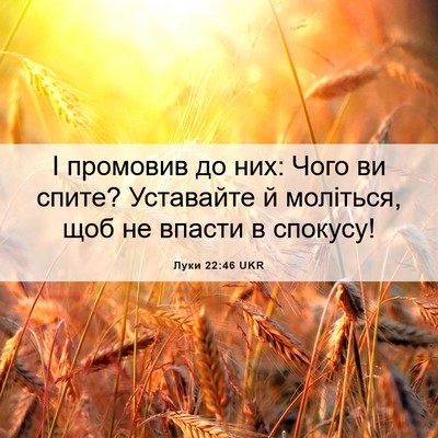 Picture 06 - Луки 22:46 UKR - І промовив до них: Чого ви - Bible Verse Picture