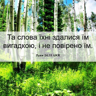 Picture 06 - Луки 24:11 UKR - Та слова їхні здалися їм - Bible Verse Picture