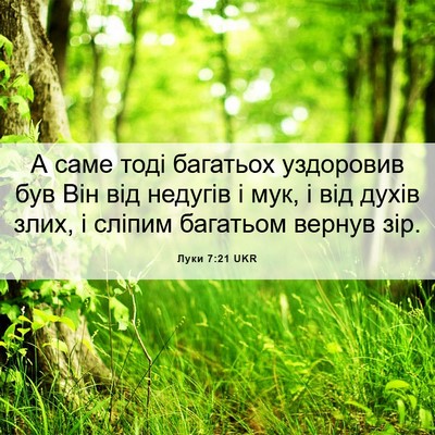Picture 06 - Луки 7:21 UKR - А саме тоді багатьох - Bible Verse Picture