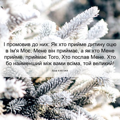 Picture 06 - Луки 9:48 UKR - І промовив до них: Як хто - Bible Verse Picture