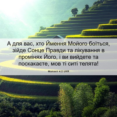 Picture 06 - Малахії 4:2 UKR - А для вас, хто Ймення - Bible Verse Picture