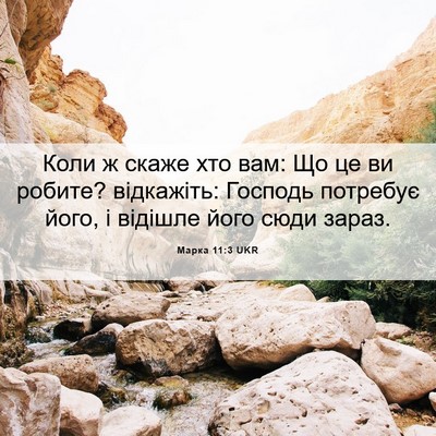 Picture 06 - Марка 11:3 UKR - Коли ж скаже хто вам: Що це - Bible Verse Picture