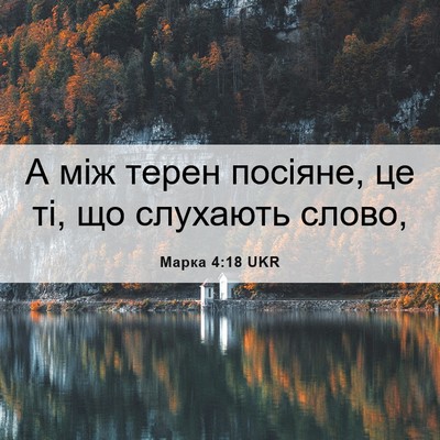 Picture 06 - Марка 4:18 UKR - А між терен посіяне, це ті, - Bible Verse Picture