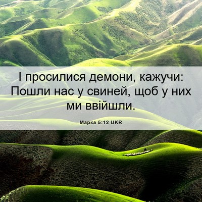 Picture 06 - Марка 5:12 UKR - І просилися демони, кажучи: - Bible Verse Picture
