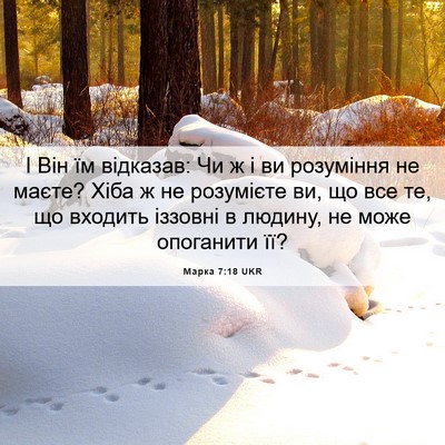 Picture 06 - Марка 7:18 UKR - І Він їм відказав: Чи ж і ви - Bible Verse Picture