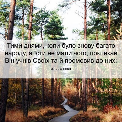 Picture 06 - Марка 8:1 UKR - Тими днями, коли було знову - Bible Verse Picture