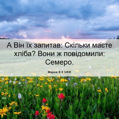 Picture 06 - Марка 8:5 UKR - А Він їх запитав: Скільки - Bible Verse Picture