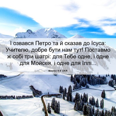 Picture 06 - Марка 9:5 UKR - І озвався Петро та й сказав - Bible Verse Picture