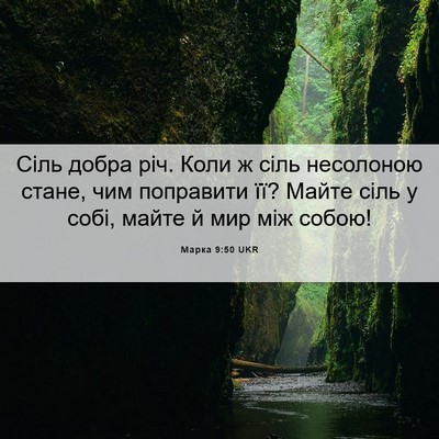 Picture 06 - Марка 9:50 UKR - Сіль добра річ. Коли ж сіль - Bible Verse Picture
