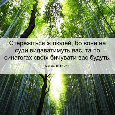 Picture 06 - Матвія 10:17 UKR - Стережіться ж людей, бо - Bible Verse Picture