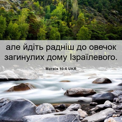 Picture 06 - Матвія 10:6 UKR - але йдіть радніш до овечок - Bible Verse Picture