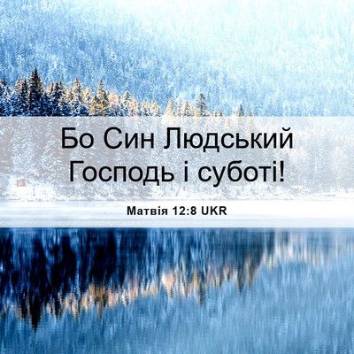 Picture 06 - Матвія 12:8 UKR - Бо Син Людський Господь і - Bible Verse Picture