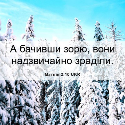 Picture 06 - Матвія 2:10 UKR - А бачивши зорю, вони - Bible Verse Picture
