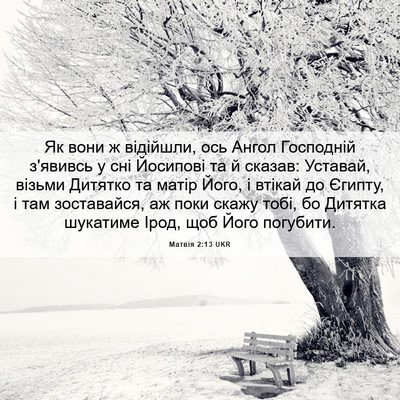 Picture 06 - Матвія 2:13 UKR - Як вони ж відійшли, ось - Bible Verse Picture