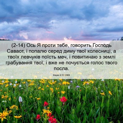 Picture 06 - Наум 2:13 UKR - (2-14) Ось Я проти тебе, - Bible Verse Picture
