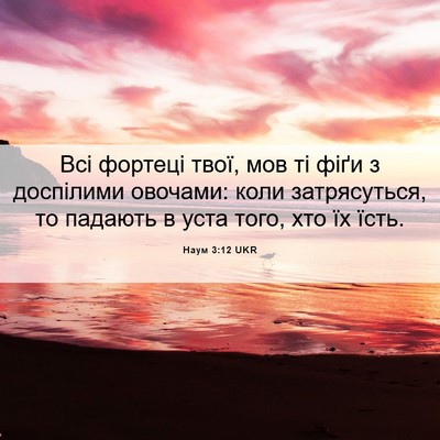 Picture 06 - Наум 3:12 UKR - Всі фортеці твої, мов ті - Bible Verse Picture