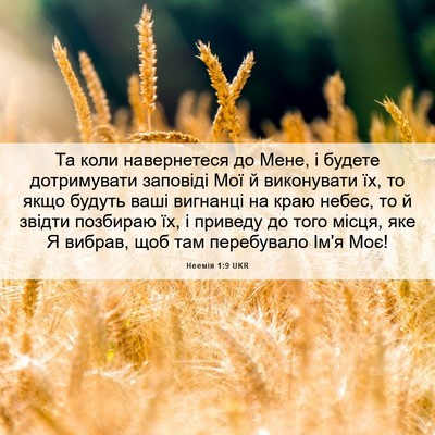Picture 06 - Неемія 1:9 UKR - Та коли навернетеся до - Bible Verse Picture