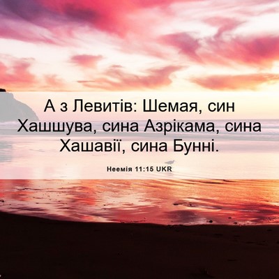 Picture 06 - Неемія 11:15 UKR - А з Левитів: Шемая, син - Bible Verse Picture