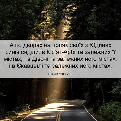 Picture 06 - Неемія 11:25 UKR - А по дворах на полях своїх - Bible Verse Picture