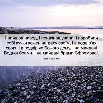 Picture 06 - Неемія 8:16 UKR - І вийшов народ, і - Bible Verse Picture