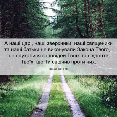 Picture 06 - Неемія 9:34 UKR - А наші царі, наші - Bible Verse Picture