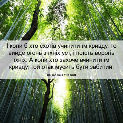 Picture 06 - Об'явлення 11:5 UKR - І коли б хто схотів учинити - Bible Verse Picture