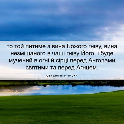 Picture 06 - Об'явлення 14:10 UKR - то той питиме з вина Божого - Bible Verse Picture