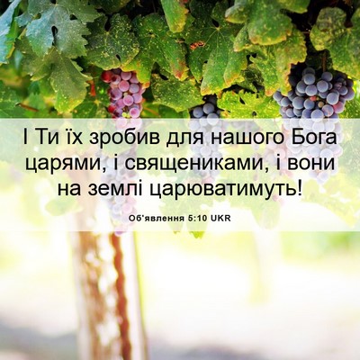 Picture 06 - Об'явлення 5:10 UKR - І Ти їх зробив для нашого - Bible Verse Picture