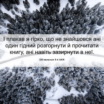 Picture 06 - Об'явлення 5:4 UKR - І плакав я гірко, що не - Bible Verse Picture