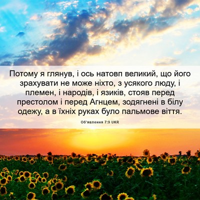 Picture 06 - Об'явлення 7:9 UKR - Потому я глянув, і ось - Bible Verse Picture