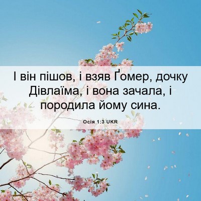 Picture 06 - Осія 1:3 UKR - І він пішов, і взяв Ґомер, - Bible Verse Picture