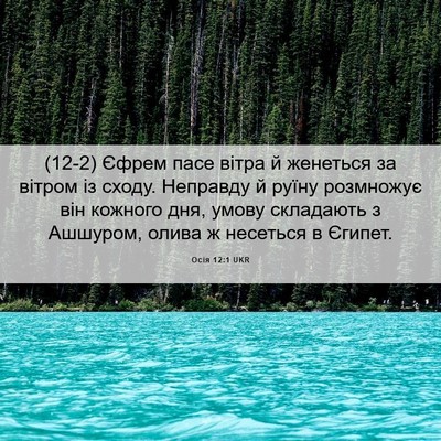 Picture 06 - Осія 12:1 UKR - (12-2) Єфрем пасе вітра й - Bible Verse Picture