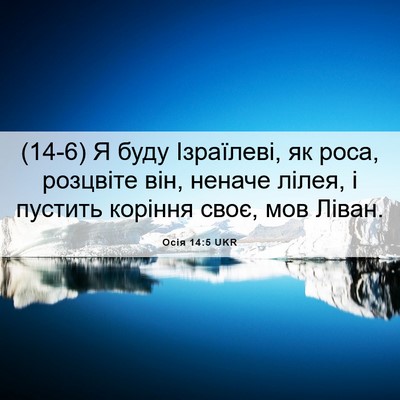 Picture 06 - Осія 14:5 UKR - (14-6) Я буду Ізраїлеві, як - Bible Verse Picture