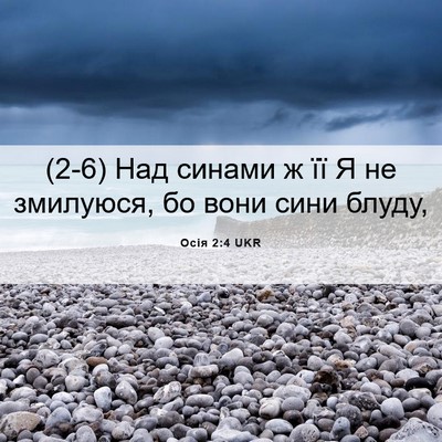 Picture 06 - Осія 2:4 UKR - (2-6) Над синами ж її Я не - Bible Verse Picture