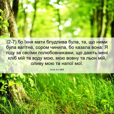 Picture 06 - Осія 2:5 UKR - (2-7) бо їхня мати блудлива - Bible Verse Picture