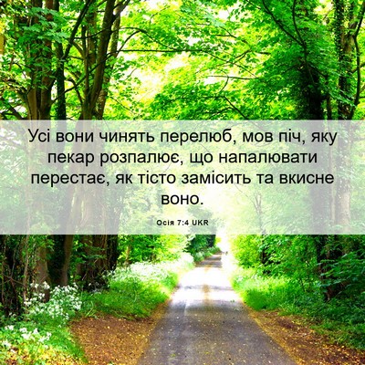 Picture 06 - Осія 7:4 UKR - Усі вони чинять перелюб, - Bible Verse Picture