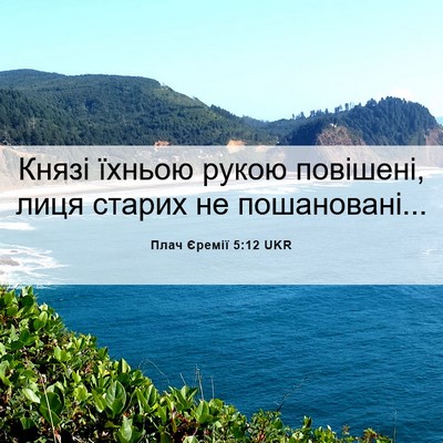 Picture 06 - Плач Єремії 5:12 UKR - Князі їхньою рукою - Bible Verse Picture